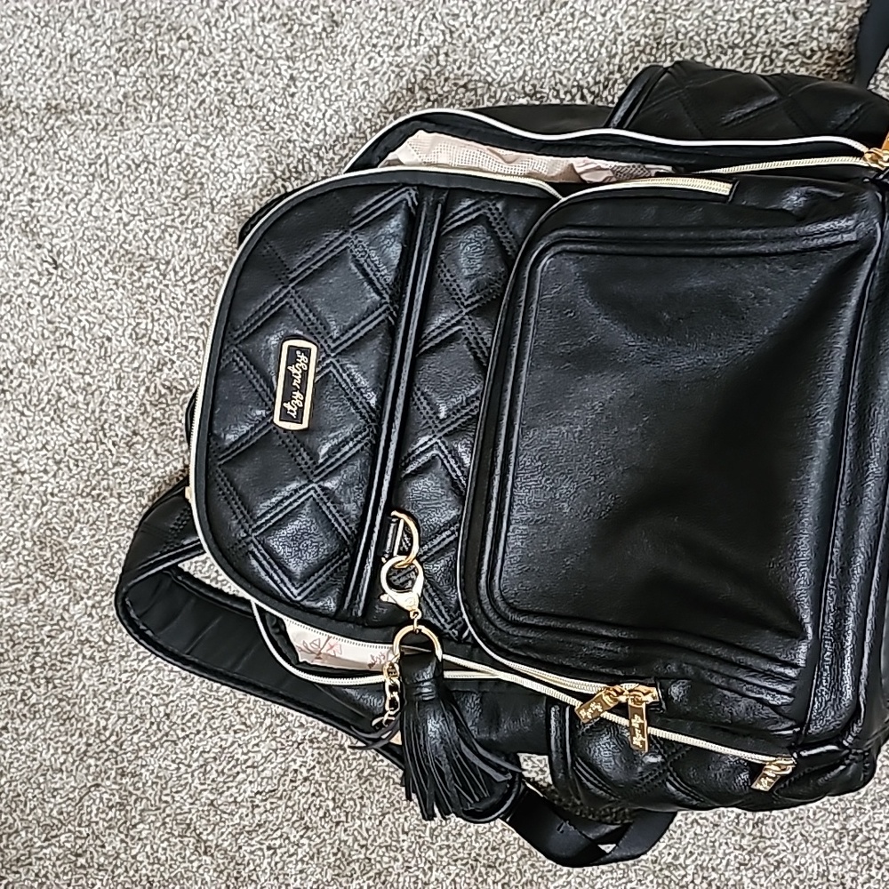 Itzy Ritzy Jetsetter Black Boss Backpack Diaper Bag